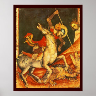 Poster La bataille de saint Georges avec le dragon