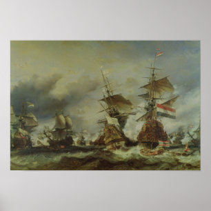 Poster La bataille de Texel, 29 juin 1694