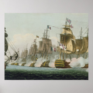 Poster La bataille de Trafalgar, le 21 octobre 1805,