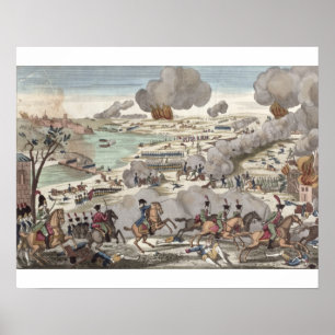 Poster La bataille de Wagram, le 6 juillet 1809 (gravure)