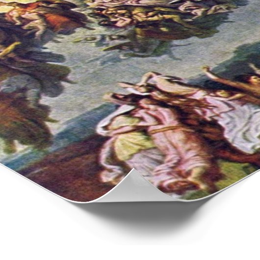 Poster La Bataille Des Chasses Par Wilhelm Von Kaulbach (Coin)