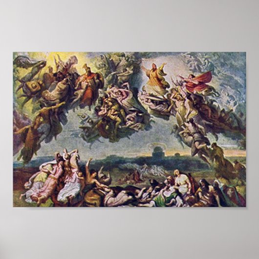 Poster La Bataille Des Chasses Par Wilhelm Von Kaulbach (Devant)