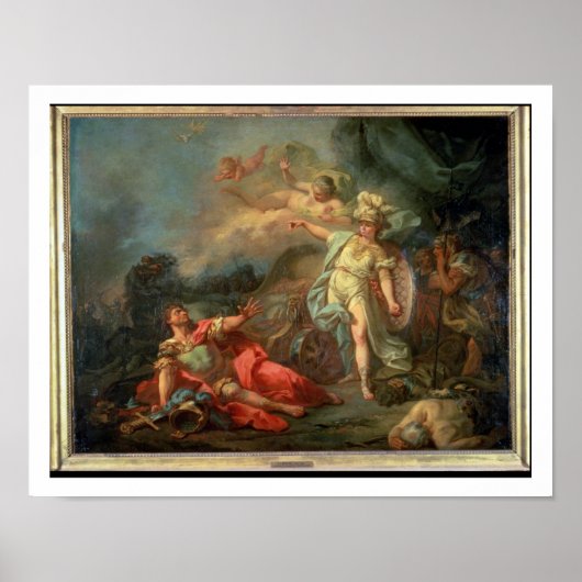 Poster La bataille entre Mars et Minerva, 1771 (huile sur (Devant)