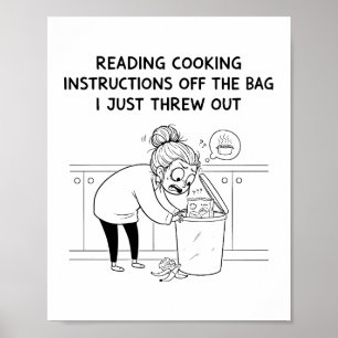 Poster La BD Cuisine Minimaliste du Regret de Recette