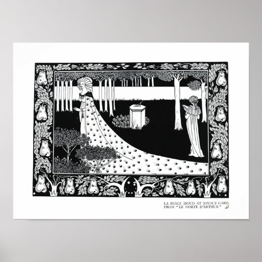 Poster La Beale Isoud à Joyous Gard, illustration de ' (Devant)
