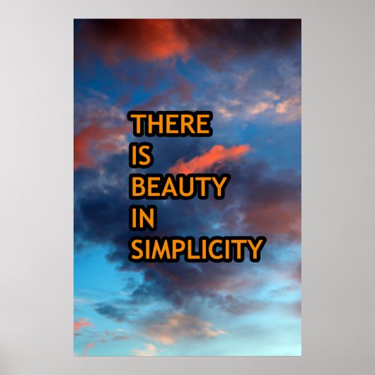 Poster La beauté dans la simplicité (Devant)