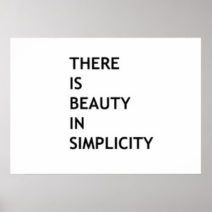 Poster La beauté dans la simplicité
