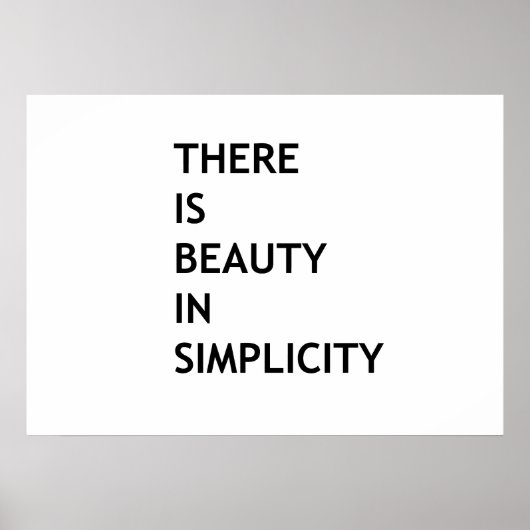 Poster La beauté dans la simplicité (Devant)