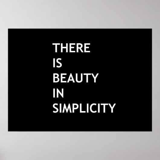 Poster La beauté dans la simplicité (Devant)