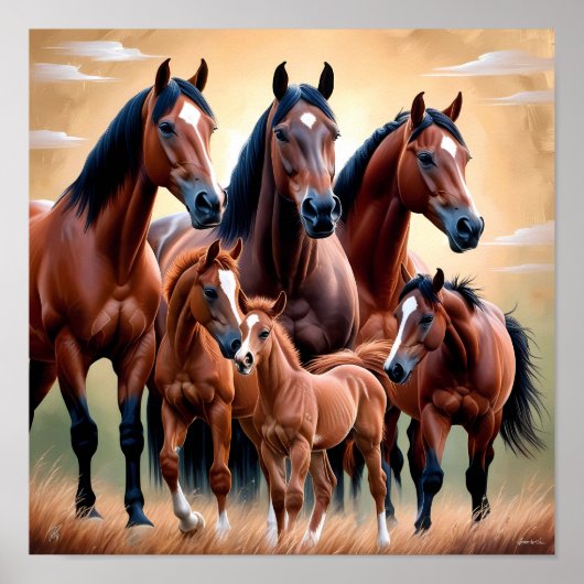 Poster La beauté des chevaux américains (Devant)