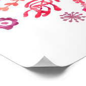 Poster La beauté fleurit | Devis de calligraphie de Faux  (Coin)