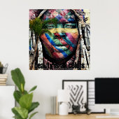 Poster La beauté vient dans toutes les couleurs (Bureau à domicile)