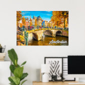Poster La belle Amsterdam, Pays-Bas (Bureau à domicile)