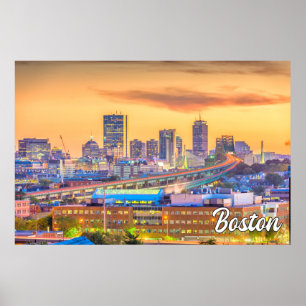 Poster La belle Boston, Massachusetts, États-Unis