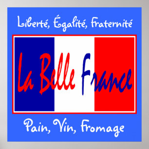 Poster La Belle France - pour Bistro, Bar à Vins, Cuisine