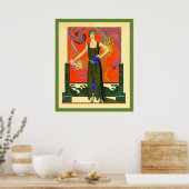 Poster La Belle ~ Illustration de mode Vintage (Cuisine)