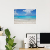 Poster La belle plage de Kenepa Grandi à Curacao (Bureau à domicile)