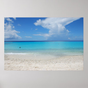 Poster La belle plage de Kenepa Grandi du Curaçao