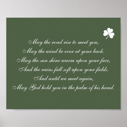 Poster La Bénédiction Irlandaise Peut Monter La Route Pou (Devant)