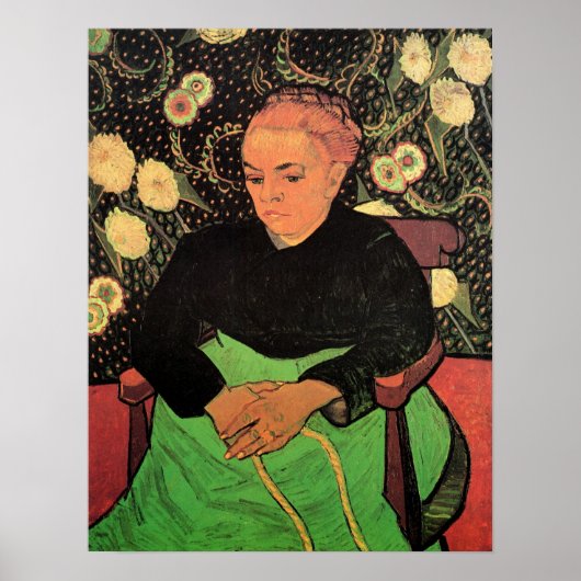 Poster La Berceuse (Augustine Roulin) de Vincent van Gogh (Devant)