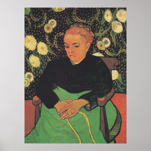 Poster La Berceuse (Augustine Roulin) de Vincent Van Gogh (Devant)