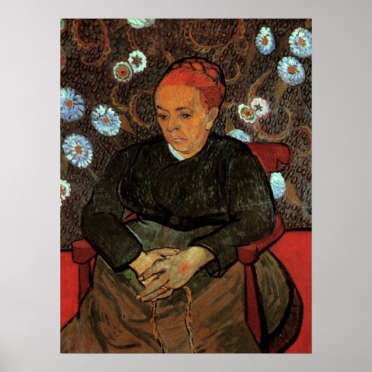 Poster La Berceuse (Augustine Roulin) par Vincent van Gog (Devant)