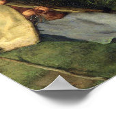 Poster La Bergère Assis Knitter Jean Millet (Coin)