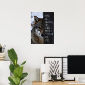 Poster La bête à l'intérieur - Motivation du loup (Bureau à domicile)
