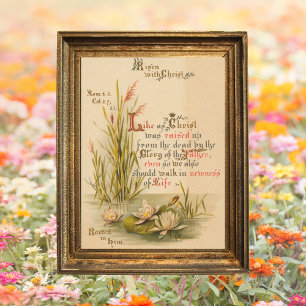 Poster La Bible catholique chrétienne Christ ressuscité P