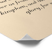 Poster La Bible encadrée Verse Artwork, la prière du Seig (Coin)