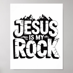 Poster La Bible Jésus Est Mon Rocher Chrétien