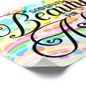 Poster La Bible Verse Citations - Dieu Donne De La Beauté (Coin)