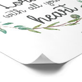 Poster La Bible Verse Confiance dans le Seigneur avec tou (Coin)