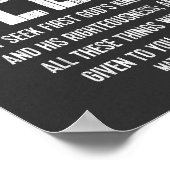 Poster La Bible Verse Encouragement, Écriture Matthieu 6: (Coin)