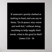 La Bible Verse James 2:15 - 16