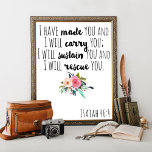 Poster La Bible Verse Mur Art, Ésaïe 46:4, Je vous ai fai<br><div class="desc">Bible Verse Wall Art,  Ésaïe 46:4,  Je vous ai fait,  Écriture poster,  Écriture Impression,  Typographie murale art,  Bible Verse Imprimer</div>
