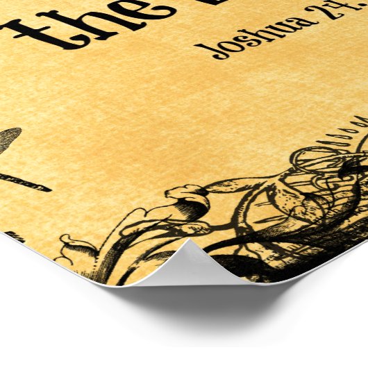 Poster La Bible Verse : Quant à moi et à ma maison, (Coin)