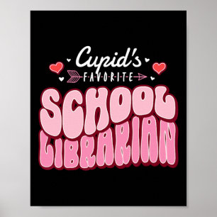 Poster La bibliothécaire scolaire préférée de Cupidon pou