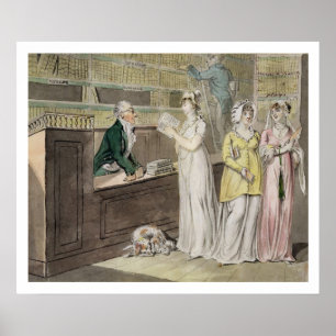 Poster La bibliothèque ambulante (à l'encre et la semaine