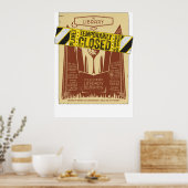 Poster La bibliothèque est fermée (Cuisine)