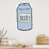 Poster La bière peut illustrer Retro Design de l'amateur  (Cuisine)