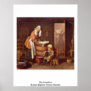 Poster La blanchisseuse par Jean-Baptiste Simeon Chardin