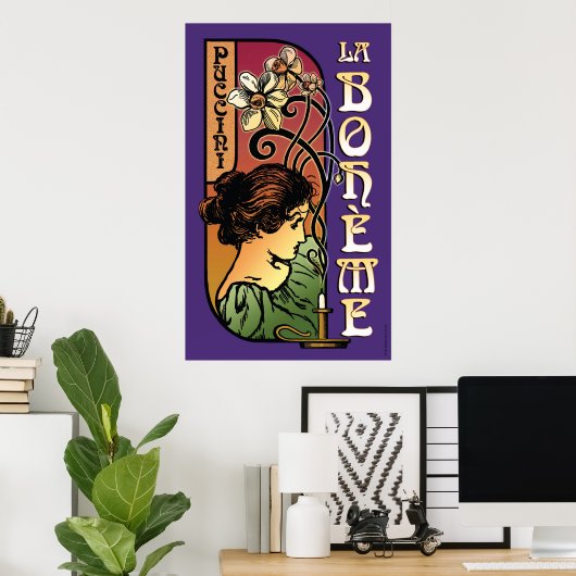 Poster La Boheme, Opéra (Bureau à domicile)