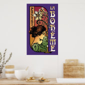 Poster La Boheme, Opéra (Cuisine)