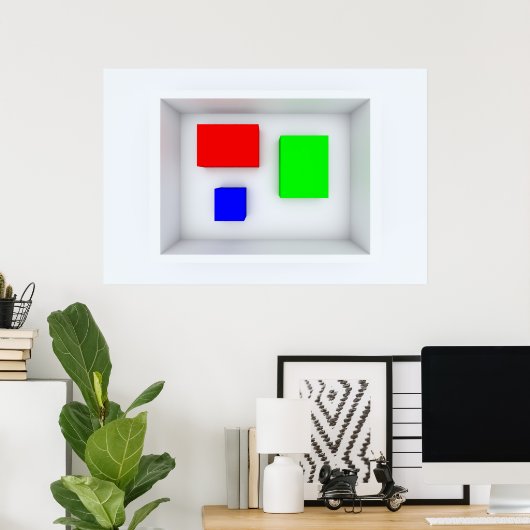 Poster La boîte de couleurs (Bureau à domicile)