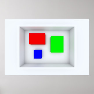 Poster La boîte de couleurs