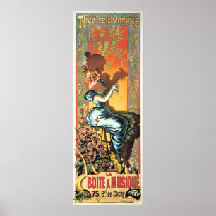 Poster La Boite Musique Vintage Théâtre musical français
