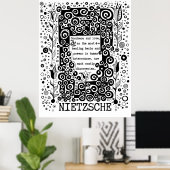 Poster La bonté et l'amour citation de Nietzsche (Bureau à domicile)