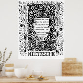 Poster La bonté et l'amour citation de Nietzsche (Cuisine)