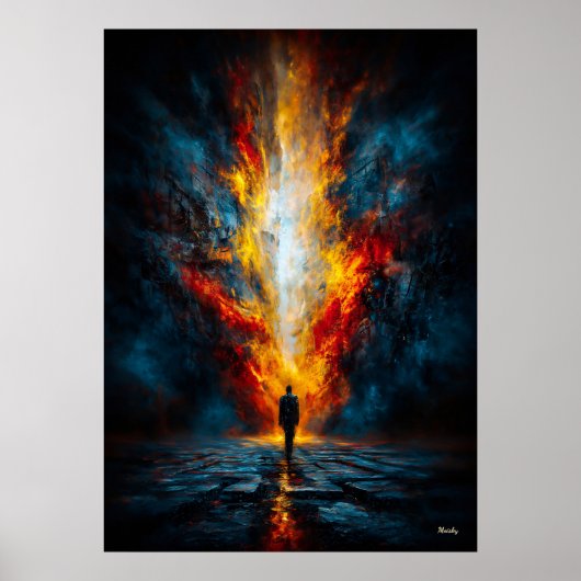 Poster La Bouche du Jugement – Expressionnisme Monumental (Devant)